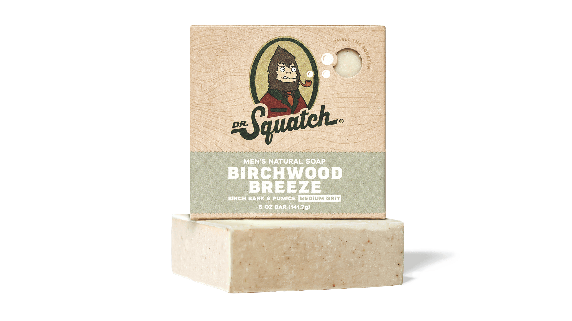 Dr. Squatch Birchwood Breeze bar soap packaging