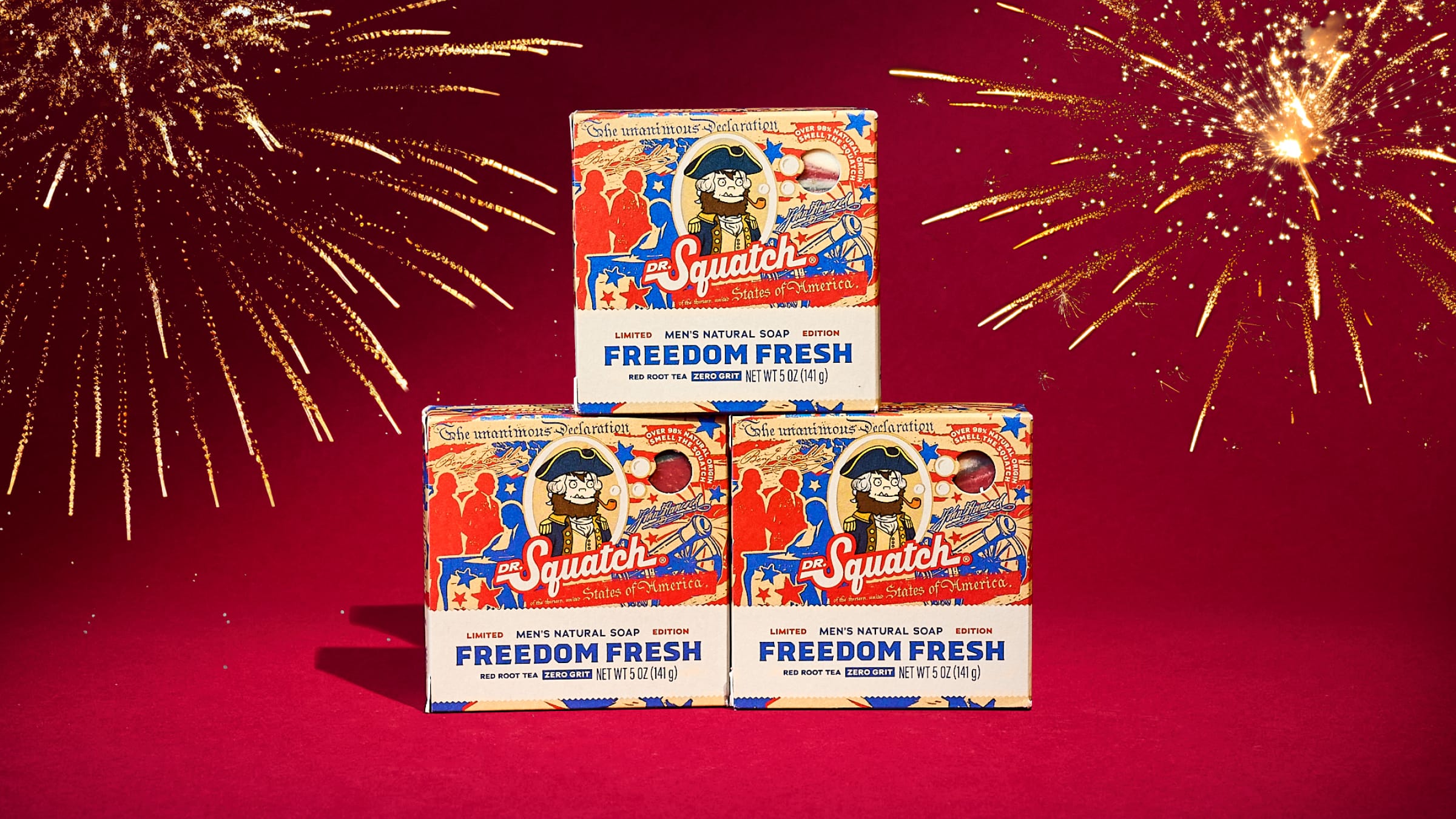 Dr. Squatch Freedom Fresh 250th Anniversary Bar Soap — product photo 2 of 5