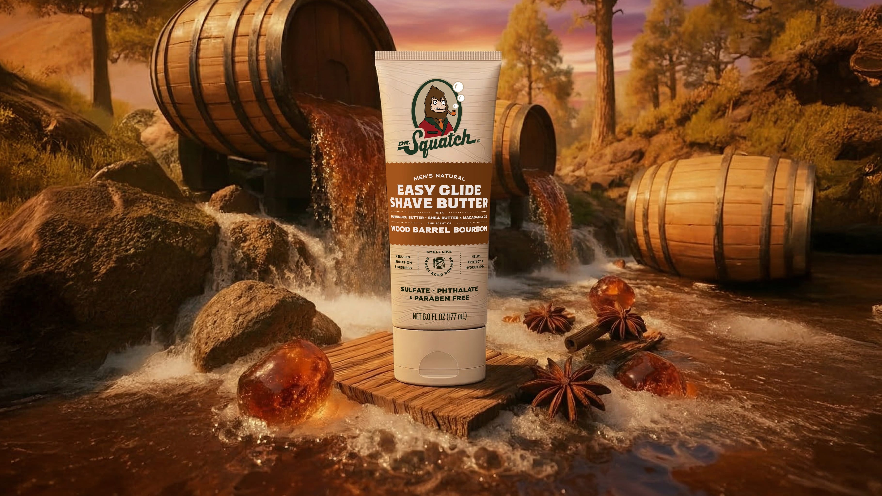 Dr. Squatch Easy Glide Shave Butter Wood Barrel Bourbon — product photo 2 of 7